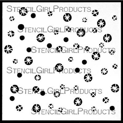 StencilGirl 6x6 Stencil - Night Sky