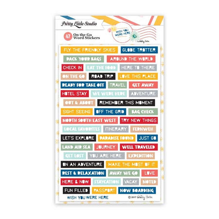 Pretty Little Studio Wish You Were Here - On The Go Word Stickers 