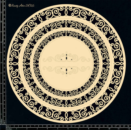 Dusty Attic - Ornate Circle Frame Large