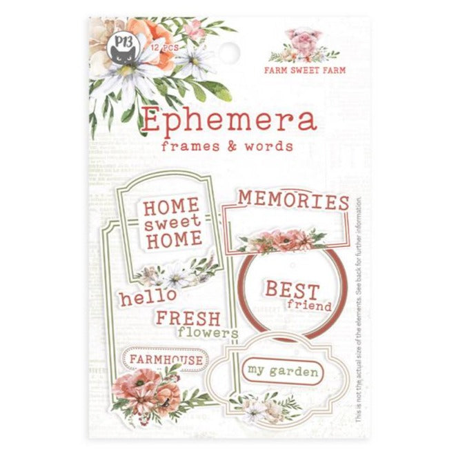 P13 Farm Sweet Farm - Ephemera Frames & Words