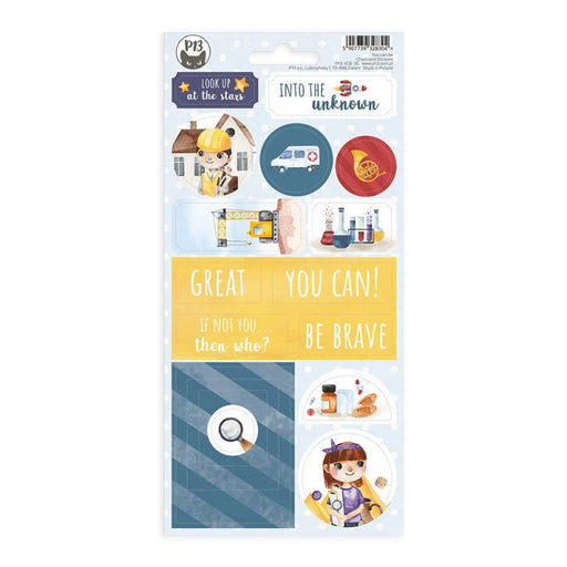 P13 You Can Be Anything - Chipboard Sticker Sheet #2