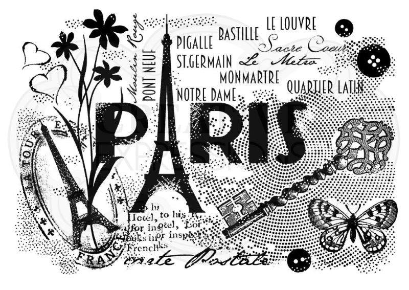 Woodware Clear Magic Singles Stamps - Paris Postcard