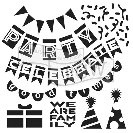Crafter's Workshop 6x6 Template - Party Banners