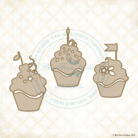 Blue Fern Studios Chipboard - Party Cakes