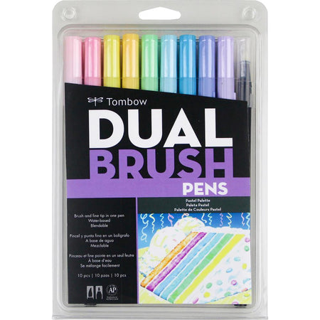 Tombow Dual Brush Pens 10 Pack - Pastel Palette