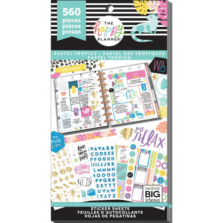 Me & My Big Ideas Happy Planner - Sticker Value Pack Pastel Tropics