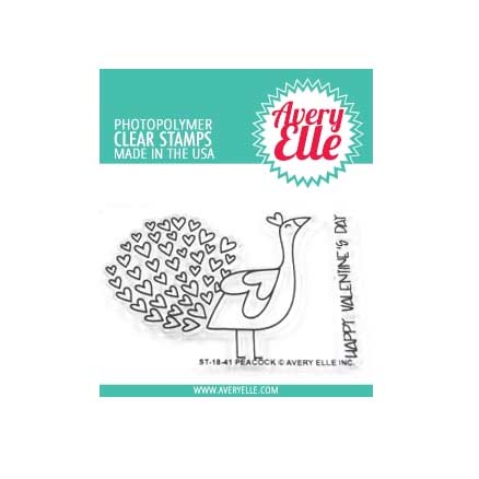 Avery Elle Clear Stamps - Peacock