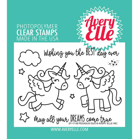 Avery Elle Clear Stamps - Pegasus Duo