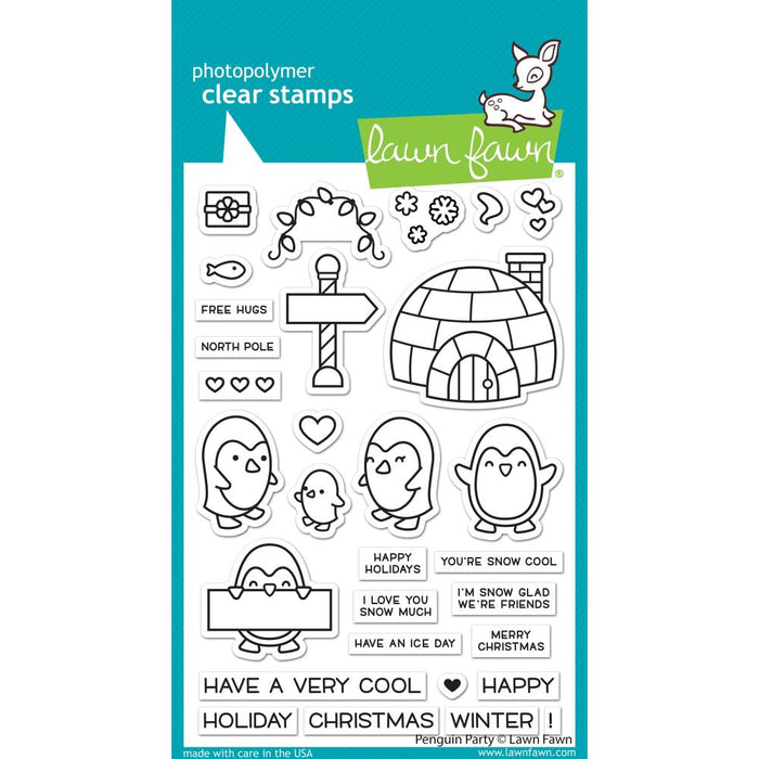 Lawn Fawn Clear Stamps - Penguin Party