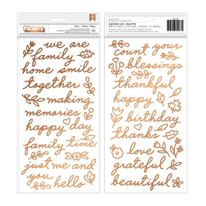 Pebbles This Is Family - Home Phrase Thickers