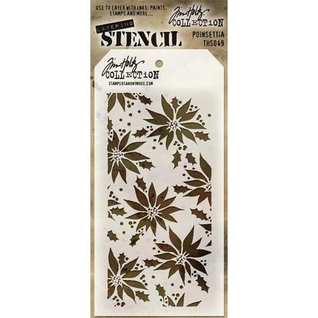 Tim Holtz Layering Stencil - Poinsettia