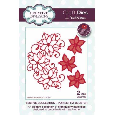 Creative Expressions Craft Die by Sue Wilson - Poinsettia Cluster