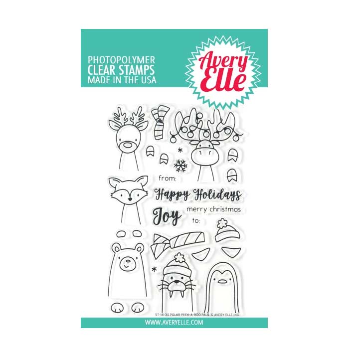 Avery Elle Clear Stamps - Polar Peek-A-Boo Pals