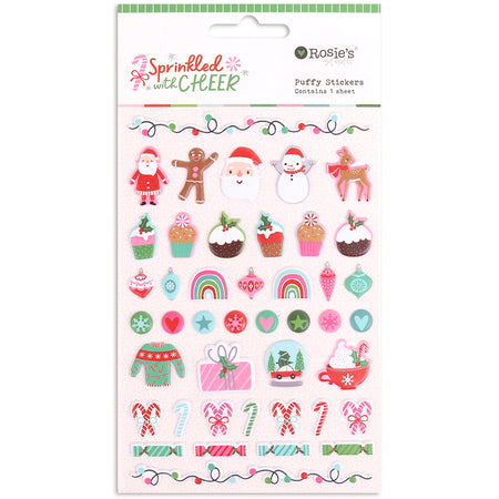 Rosie's Studio Sprinkled With Cheer - Puffy Motif Stickers