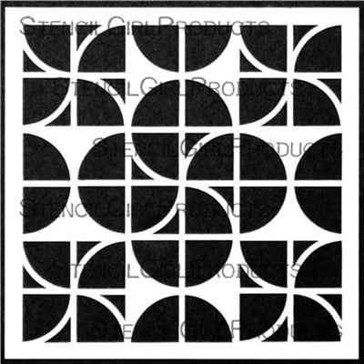 StencilGirl 6x6 Stencil - Quatre Rounds Repeating