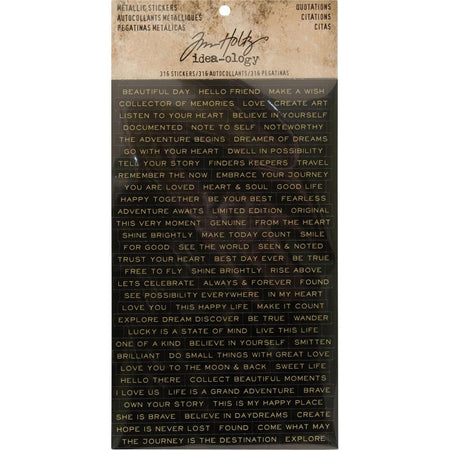 Tim Holtz Idea-Ology - Metallic Stickers Quotations