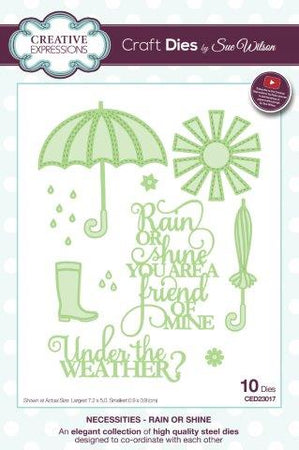 Creative Expressions Craft Die by Sue Wilson - Rain or Shine