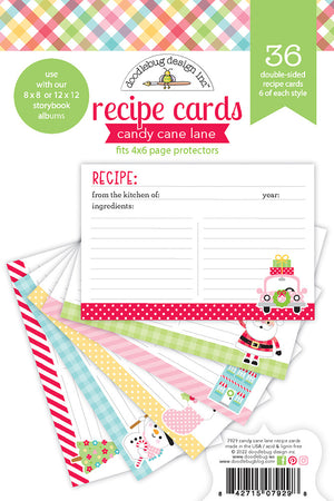 Doodlebug Design Candy Cane Lane - Recipe Cards