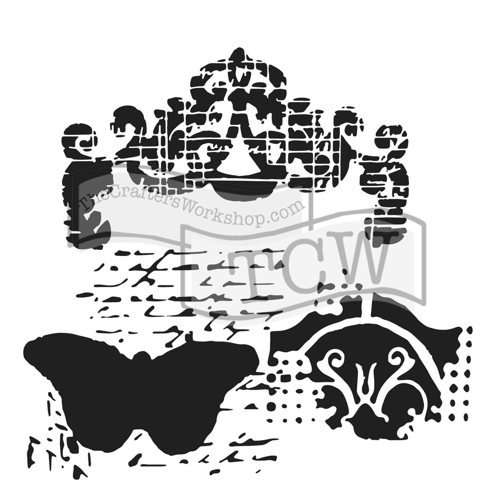Crafter's Workshop 6x6 Template - Regal Butterfly
