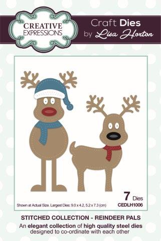 Creative Expressions Craft Die by Lisa Horton - Stitched Reindeer Pals