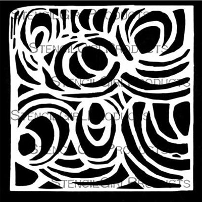 StencilGirl 6x6 Stencil - Ripples