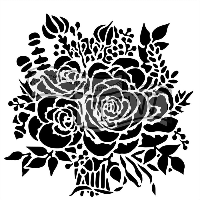 Crafter's Workshop 6x6 Template - Rose Bouquet
