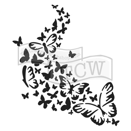 Crafter's Workshop 6x6 Template - Rose Butterfly Trail