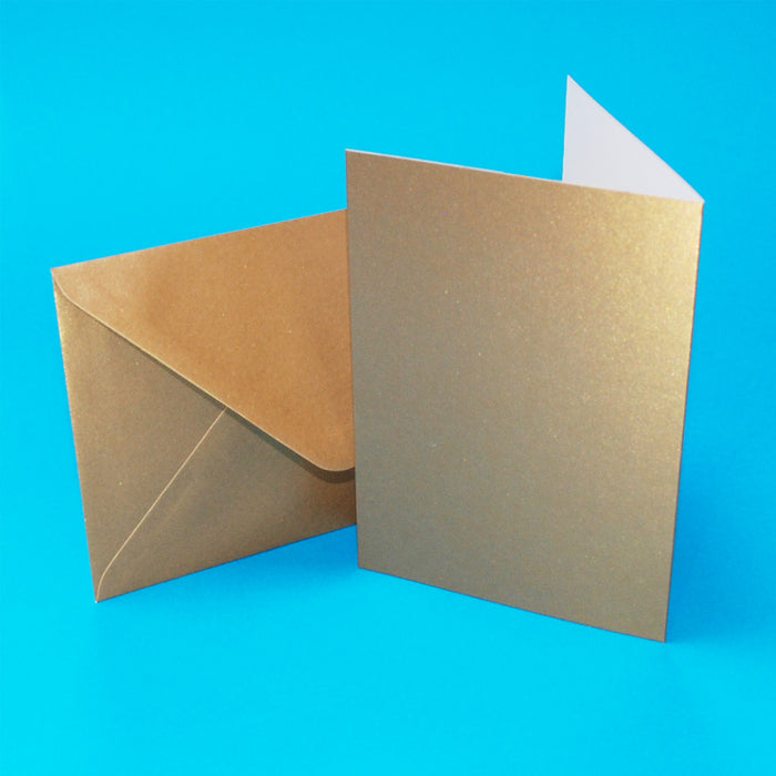 Craft UK Card Blanks & Envelopes - C6 Rose Gold Pearlescent (20) 