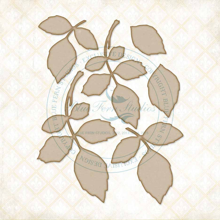 Blue Fern Studios Chipboard - Rose Leaves