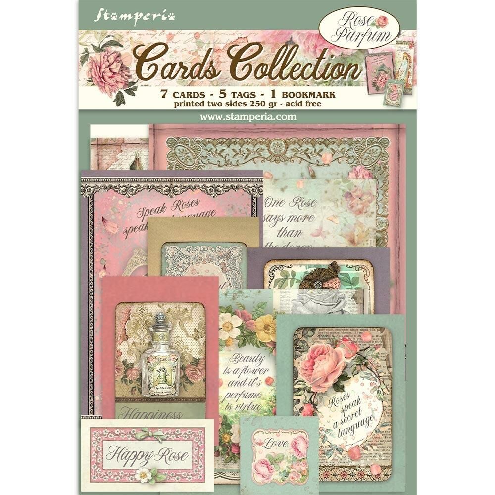 Stamperia Rose Parfum - Cards Collection