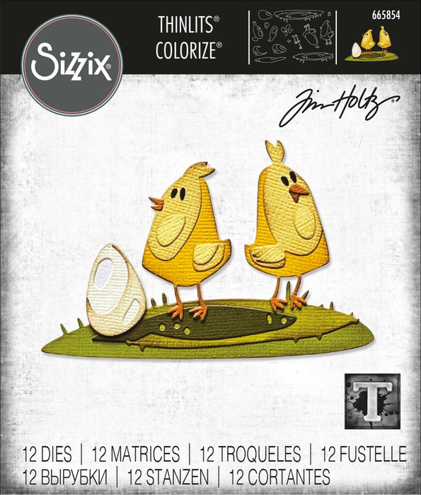 Sizzix Tim Holtz Alterations Thinlits Die - Papercut Chicks Colorize