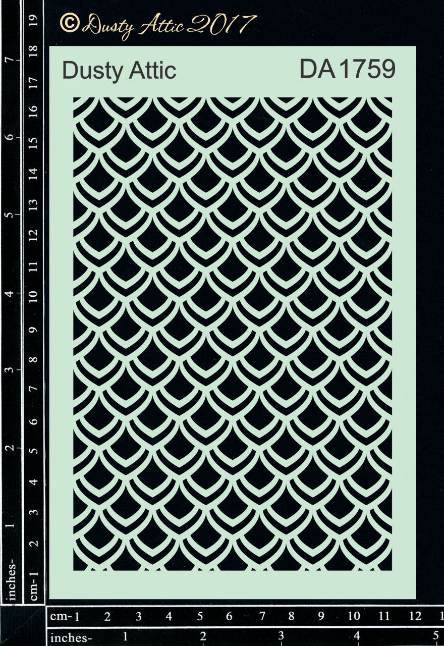 Dusty Attic Stencil - Scales — Papermaze
