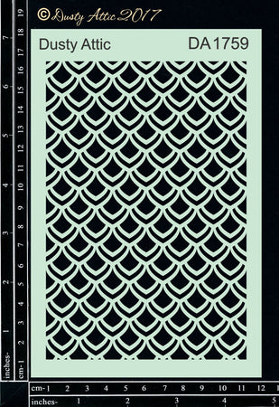 Dusty Attic Stencil - Scales