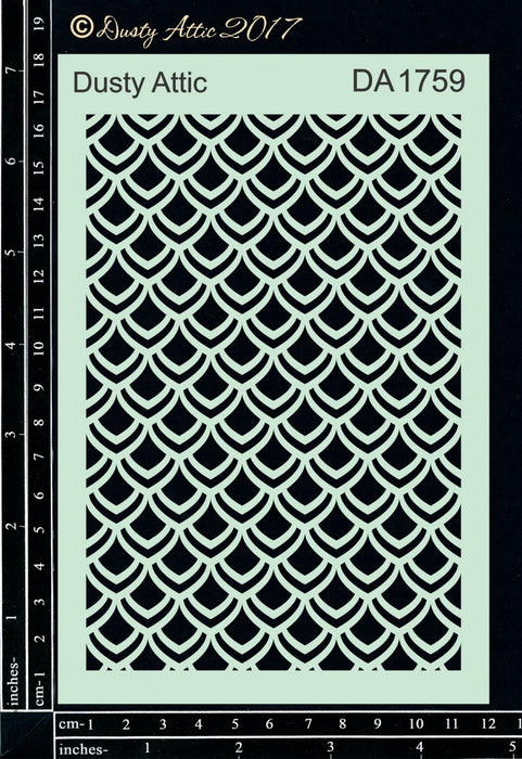 Dusty Attic Stencil - Scales