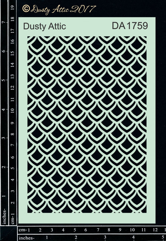 Dusty Attic Stencil - Scales