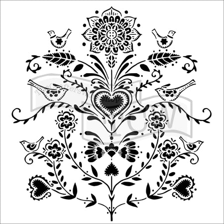 Crafter's Workshop 6x6 Template - Scandi Flowers