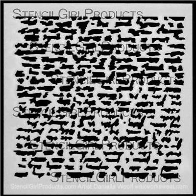 StencilGirl 6x6 Stencil - Scribbles