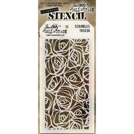 Tim Holtz Layering Stencil - Scribbles
