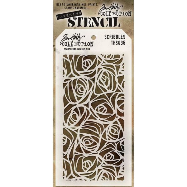 Tim Holtz Layering Stencil - Scribbles