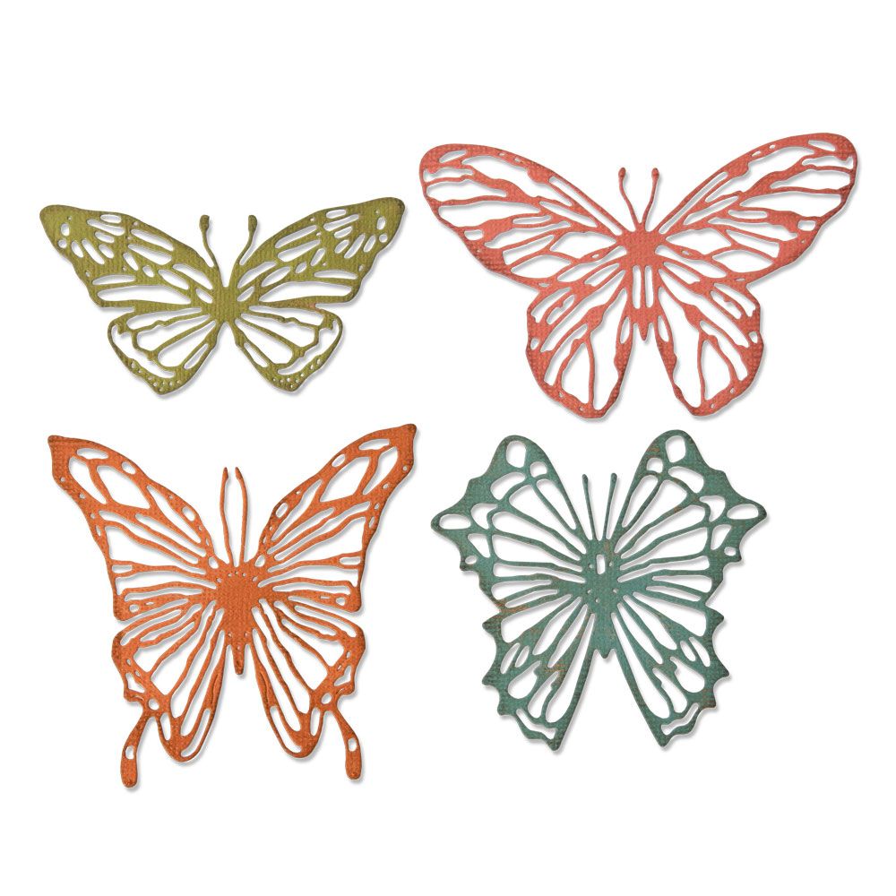 Sizzix Tim Holtz Alterations Thinlits Die - Scribbly Butterflies