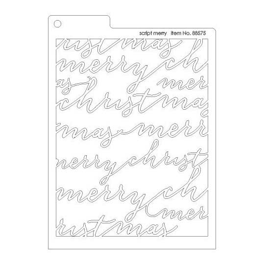 Memory Box Stencil - Script Merry