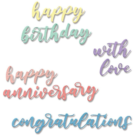 Sizzix Thinlits Die - Script Sentiments