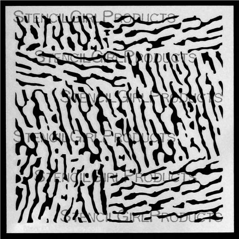 StencilGirl 6x6 Stencil - Seaweed