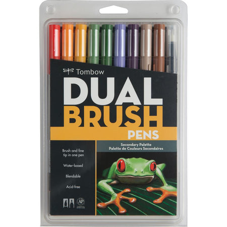 Tombow Dual Brush Pens 10 Pack - Secondary Palette