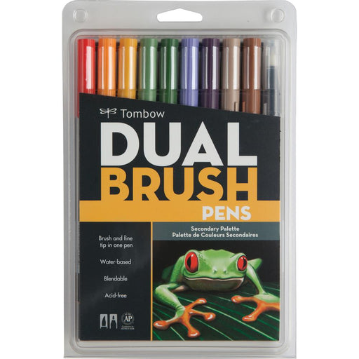 Tombow Dual Brush Pens 10 Pack - Secondary Palette