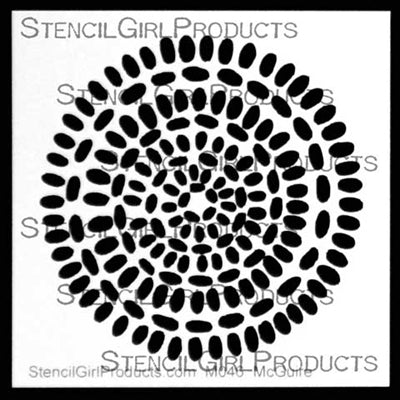 StencilGirl 4x4 Stencil - Seeds