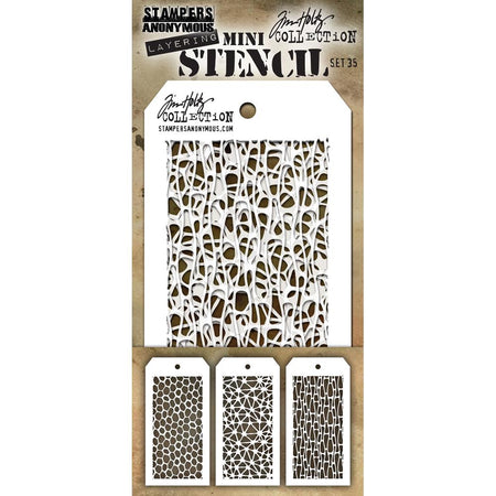 Tim Holtz Mini Layering Stencil - Set 35