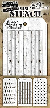Tim Holtz Mini Layering Stencil - Set 36