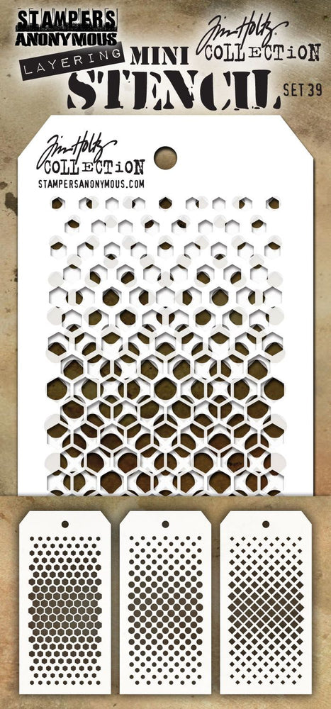 Tim Holtz Mini Layering Stencil - Set 39