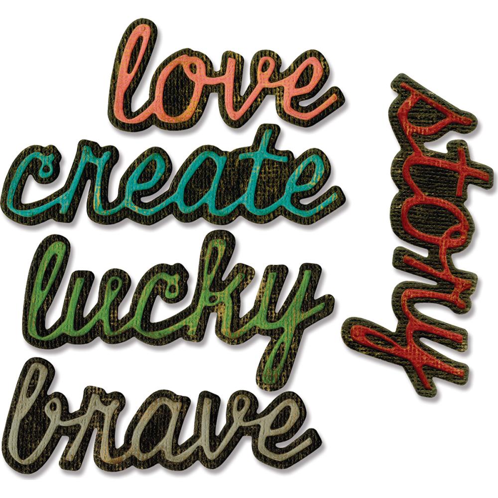 Sizzix Tim Holtz Alterations Thinlits Die - Shadow Script #1